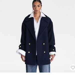 KBB by KAHLANA Women's 'The Pea Coat' - Navy Blue new 🆕